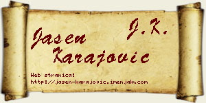 Jasen Karajović vizit kartica